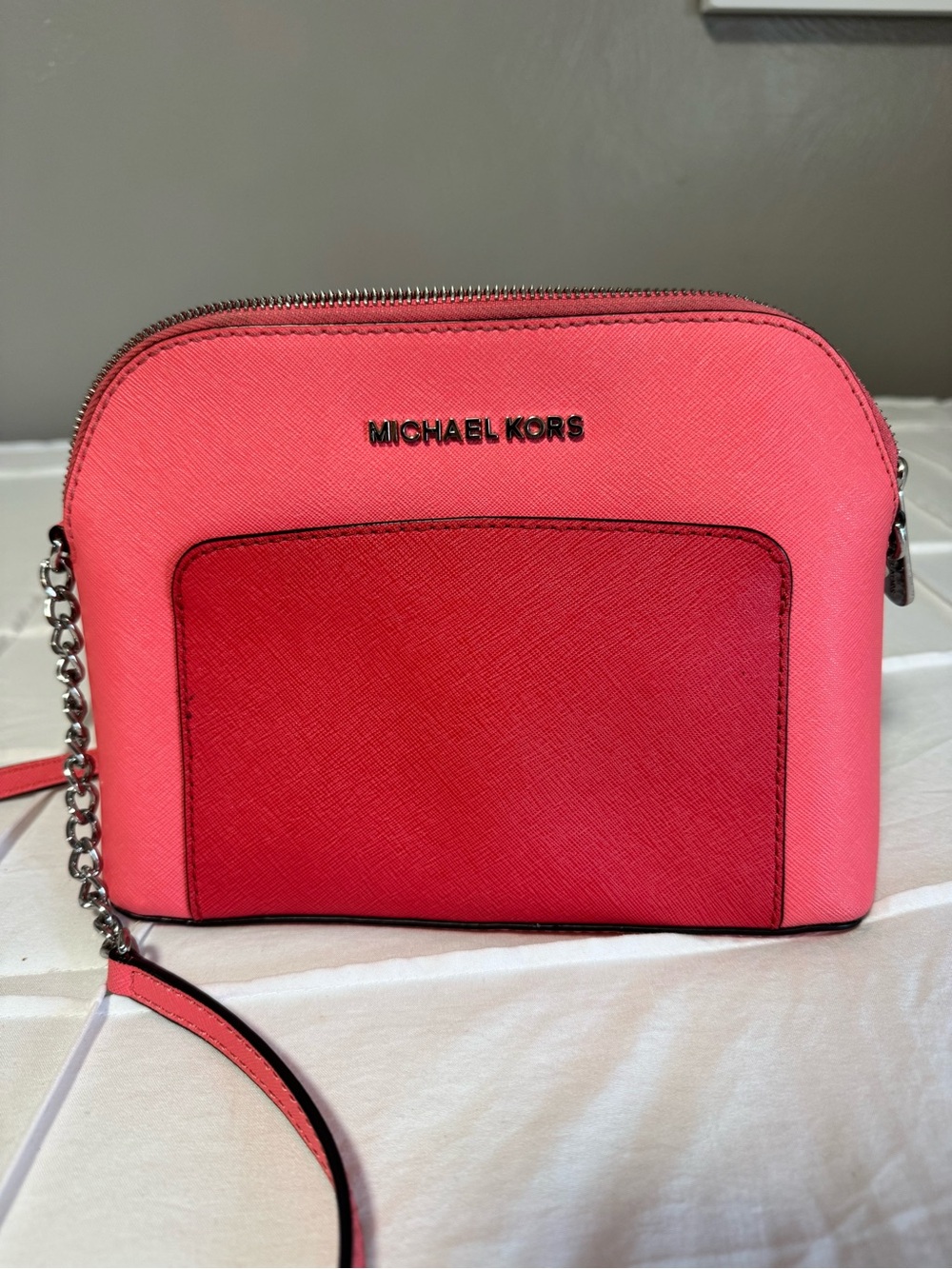 Michael Kors Two-Tone Pink & Coral Crossbody